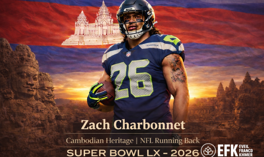 Zach Charbonnet au Super Bowl LX (2026) : Une visibilité mondiale pour l’héritage cambodgien